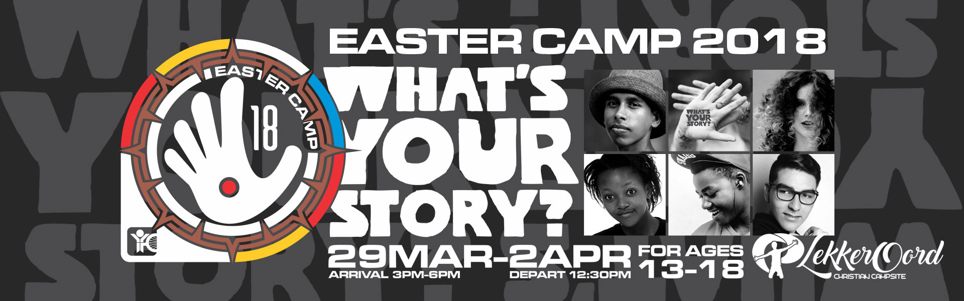 Easter Camp 2018 Banner #What'sYourStory